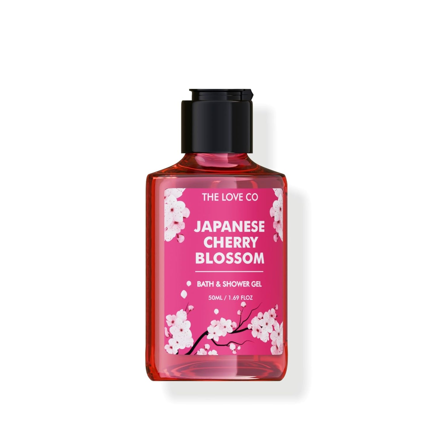 THE LOVE CO. Japanese Cherry Blossom Body Wash 50ml | Luxury Body Wash for Women | Organic & Vegan | Shower Gel Women | 100% Vegan | Luxury Beauty | Body Skin Care Products