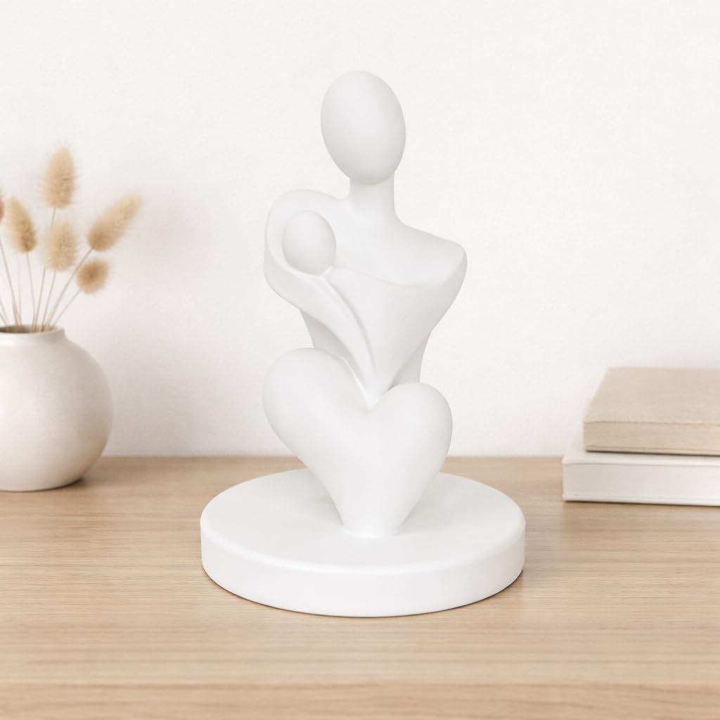 Mother Baby Statue Showpiece Gift,Mother Hugging Baby Figurine,Decor Items, Birthday Gifts Mother's Day, Baby Shower Gifts for Mom to be