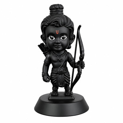 B.R STORE Ayodhya Lord Shree Ram Lalla Ji Idol | Dhanush Teer Kaman Figurine for Car Dashboard, Home & Office Decor | Divine God Statue for Puja & Gifting Family, Friends & Kids (Black)