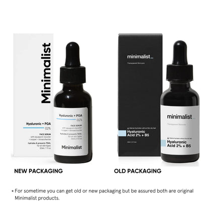 Minimalist 2% Hyaluronic Acid + PGA Serum for Intense Hydration, Glowing Skin & Fine Lines | Daily Hydrating Face Serum For Women & Men with Dry, Normal & Oily Skin | 30 ml