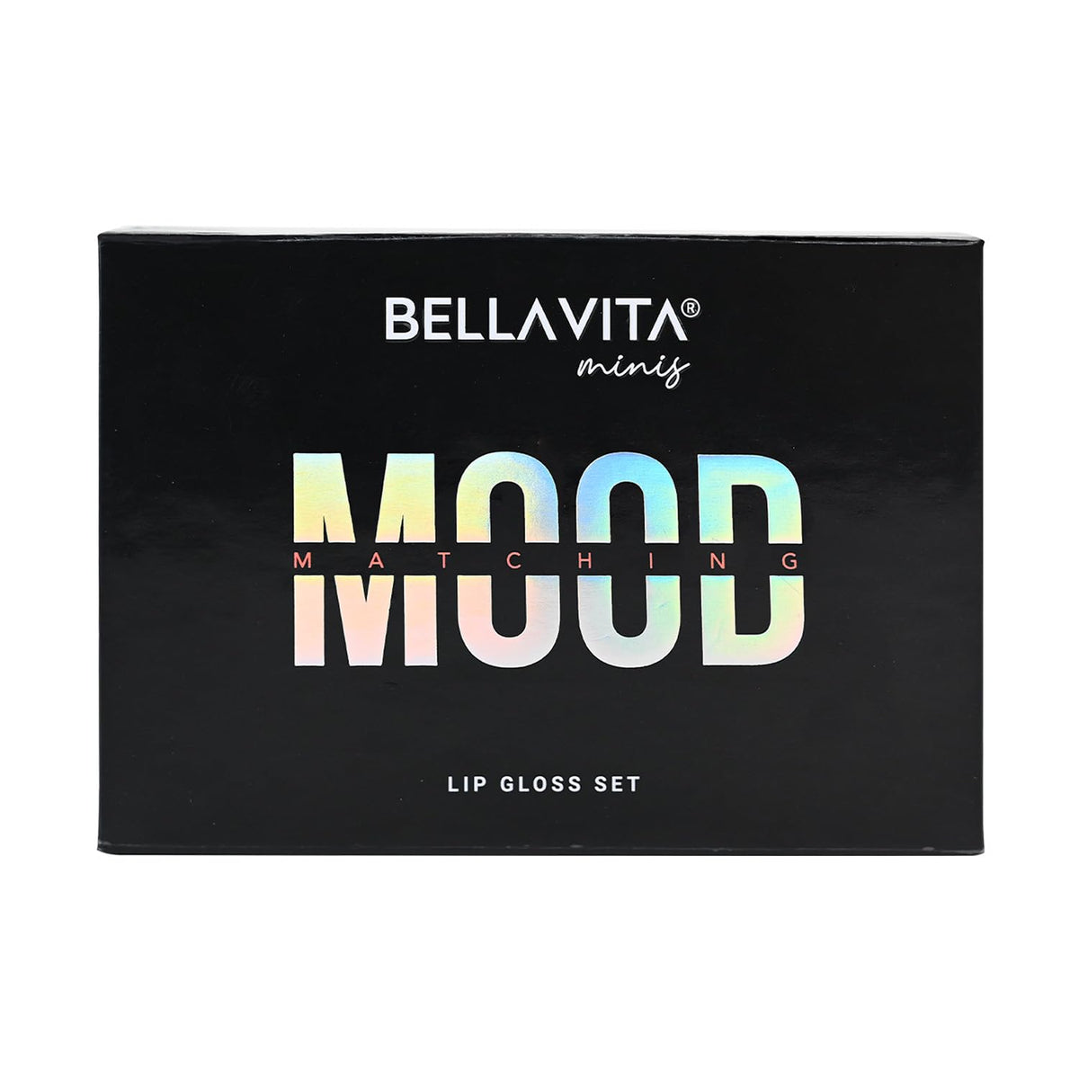 Bellavita mini Mood Matching Lip Gloss Set packaging on a white background
