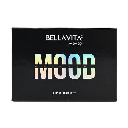 Bellavita mini Mood Matching Lip Gloss Set packaging on a white background