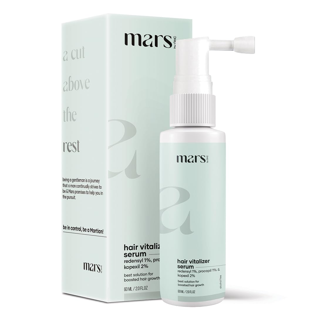 Mars by GHC Hair Growth Vitalizer | 3% Redensyl, 1% Procapil, 2% Kopexil | Nourishing Formula | Paraben, SLS & Sulphate-Free 60 ml