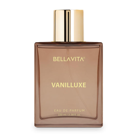 Bellavita Vanilluxe eau de parfum bottle on a white background