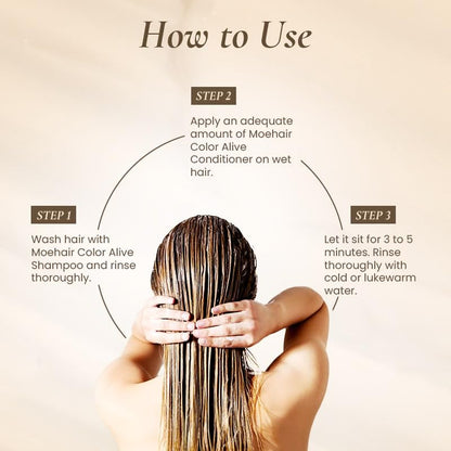 Moehair Color Alive Conditioner - 355ml | Improves hydration, Smoothens frizz, Nourishment, soothes colored hair