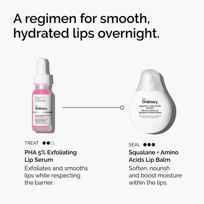 Two lip care products with text describing a lip care regimen.