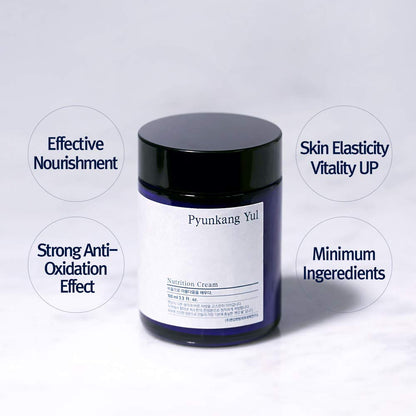 [PKY] Pyunkang Yul Nutrition Cream for Powerful Hydration with Minimal Ingredients, Face Moisturizer with Balanced Nourishment, Zero-Irritation, Korean Skincare (100ml)