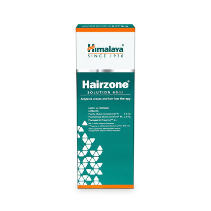 Himalaya Hairzone solution packaging on a white background