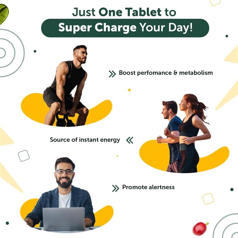 Neuherbs Plant Based Green Coffee Instant Charge in Classic Coffee Flavour 20 effervescent tablets | Boost Metabolism | Natural Caffeine