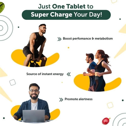 Neuherbs Plant Based Green Coffee Instant Charge in Classic Coffee Flavour 20 effervescent tablets | Boost Metabolism | Natural Caffeine