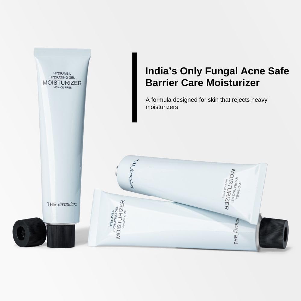 The Formularx Hydra Veil Barrier Care Gel Moisturizer with Ceramide, Hyaluronic Acid, & Ectoin for Oily, Acne & Fungal Acne Prone Skin | Oil Free, Non-comedogenic, Sensitive Skin Friendly | For Women & Men | 50g