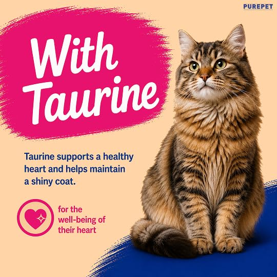 Purepet Creamy Lickable Cat Treats(15g x 24 Pieces) 360g | Tuna & Bonito Flavour | Rich in Protein | Taurine for Heart & Vision | Ideal for Training | Promotes Hydration| for Kitten & Adult Cats