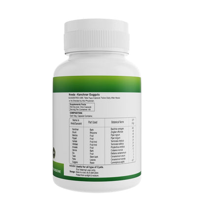 Nveda Kanchnar Guggulu | Thyroid Support | Herbal Formula for Hormonal Balance 60 capsules