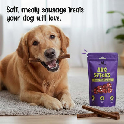 PETS EMPIRE BBQ Sticks Dog Treats, 100g | Smoky Grilled Chicken Dog Chews | High Protein Soft & Chewy Treats| Healthy Training Snacks for Puppies & Adult Dogs