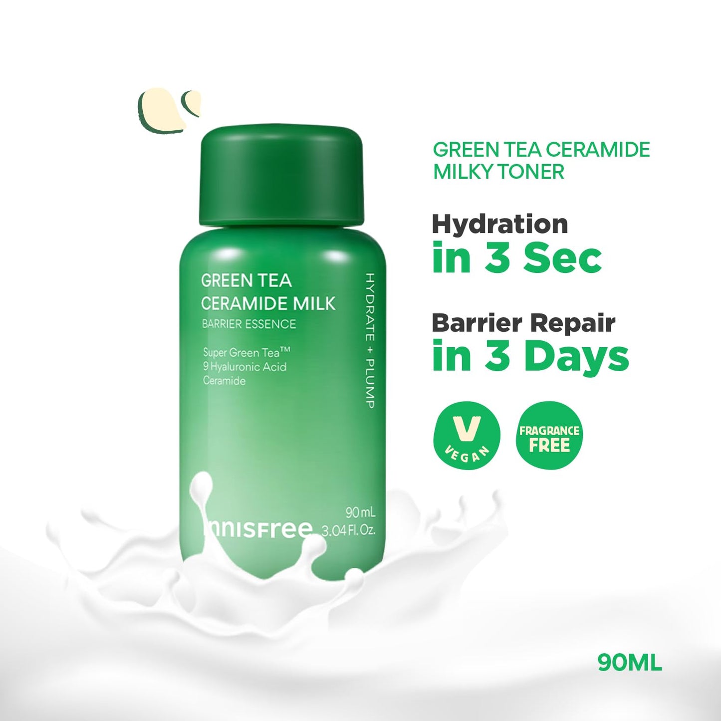 Innisfree Green Tea Ceramide Milk and Seed Skin- Toner