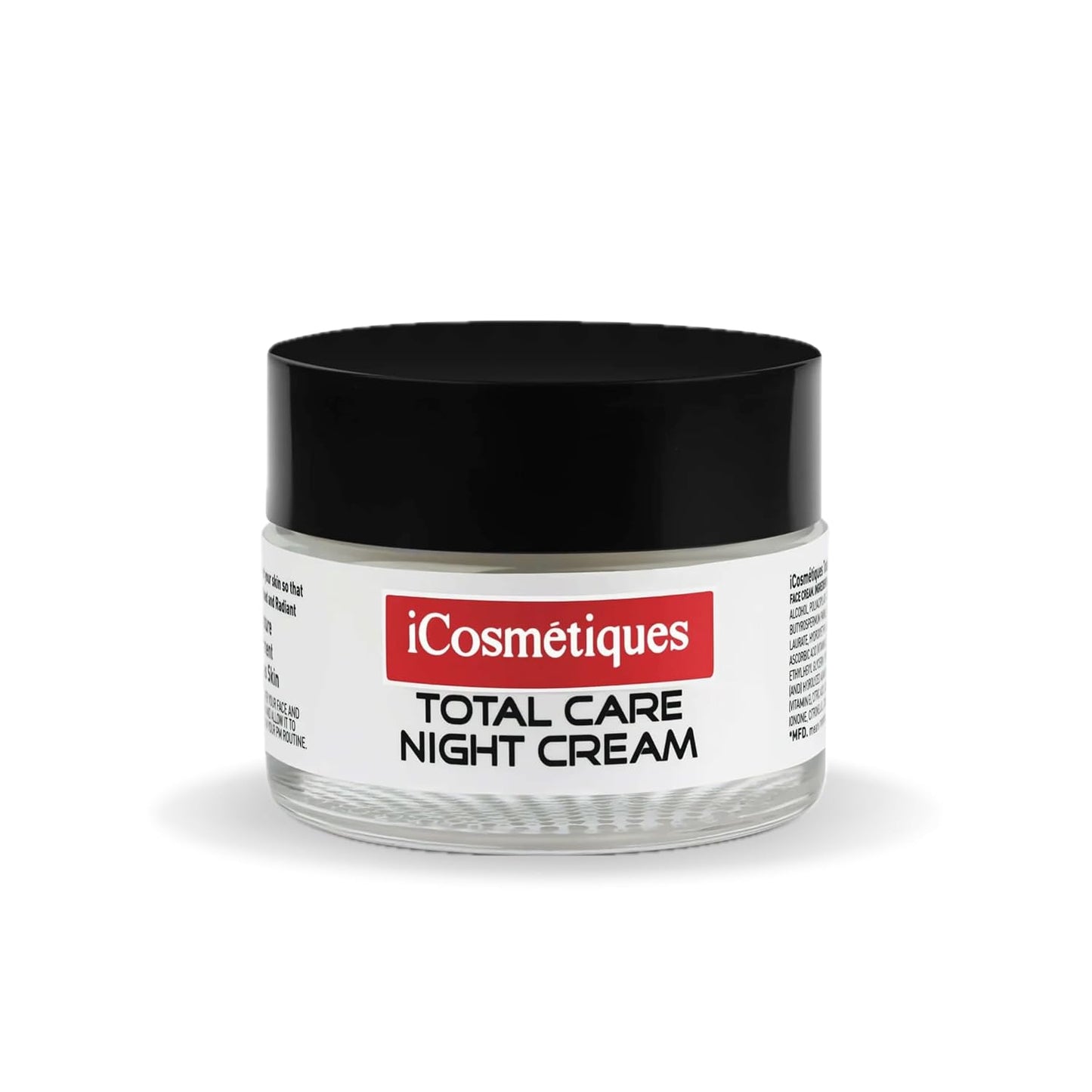 iCosmetiques Night Cream |Vitamins B3, C, E |Shea Butter & Glycerin |Deep Hydration & Glow |Lightweight Moisturizer for Radiant Skin |Mineral Oil & Silicone-Free |Unisex Total Care Formula |50g
