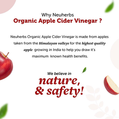 Neuherbs Apple Cider Vinegar With Mother | Raw, Unfiltered, Unpasteurized | For Weight Loss And Boost Immunity | No Added Colours Or Preservatives - 500 ml