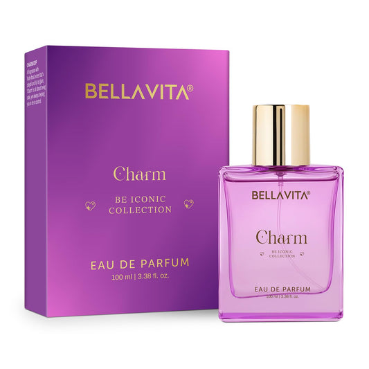 Bellavita Charm Eau de Parfum bottle and packaging on a white background