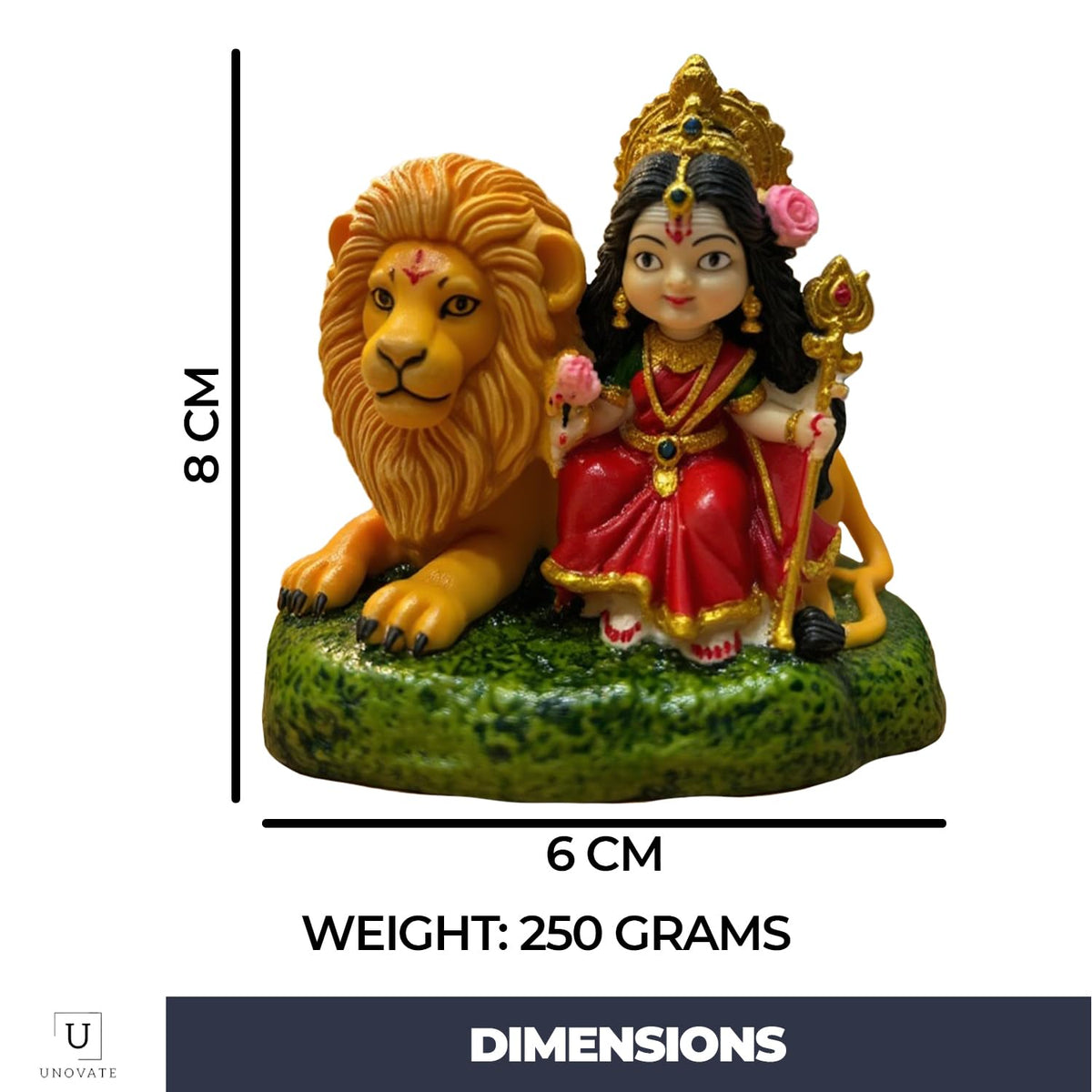 UNOVATE Durga MATA Idol for Car Dashboard, Home | Durga ji Murti | Navratri