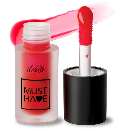 Iba Must Have High Shine Lip Oil with Vitamin C for Making Lips Brighter and Pinker | Long-Lasting Nourishment and Hydration | Soft and Natural Lips | Shade - 01 Raspberry Twist, 2.6ml