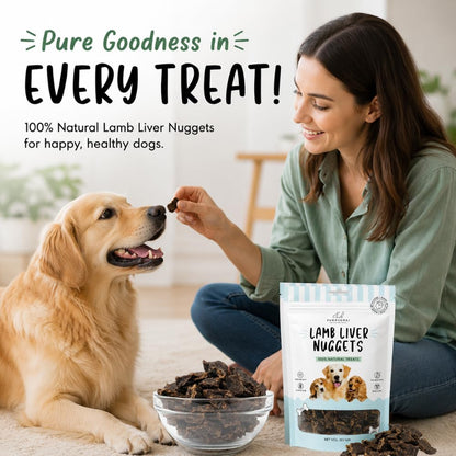 PAWPOURRI Natural Lamb Liver Nuggets Dog Treats, 100gm | Protein Rich Chewy Snacks for Dogs | Suitable for All Breeds & Life Stages | Daily Training & Reward Treats (Pack of 1)