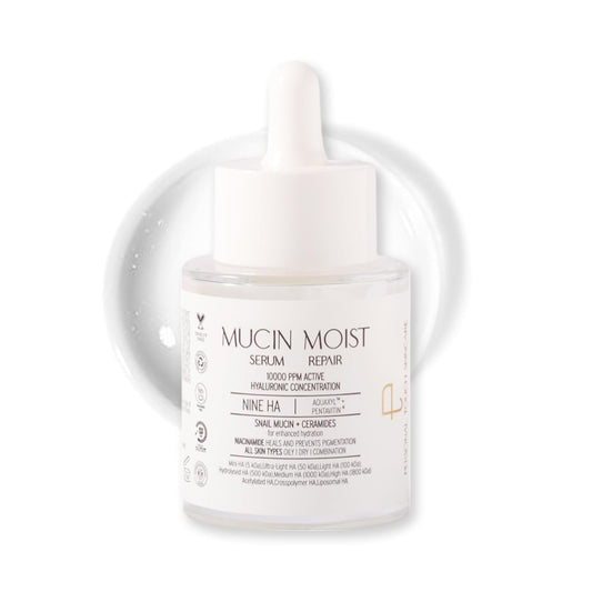 Personal Touch Mucin Moist Serum Cruelty Free - World’s 1st Snail Mucin With 9 Types of Hyaluronic Acid, Ceramides, Niacinamide | Korean Skincare | Dryness, Fine Lines, Skin Barrier Repair | 30ml