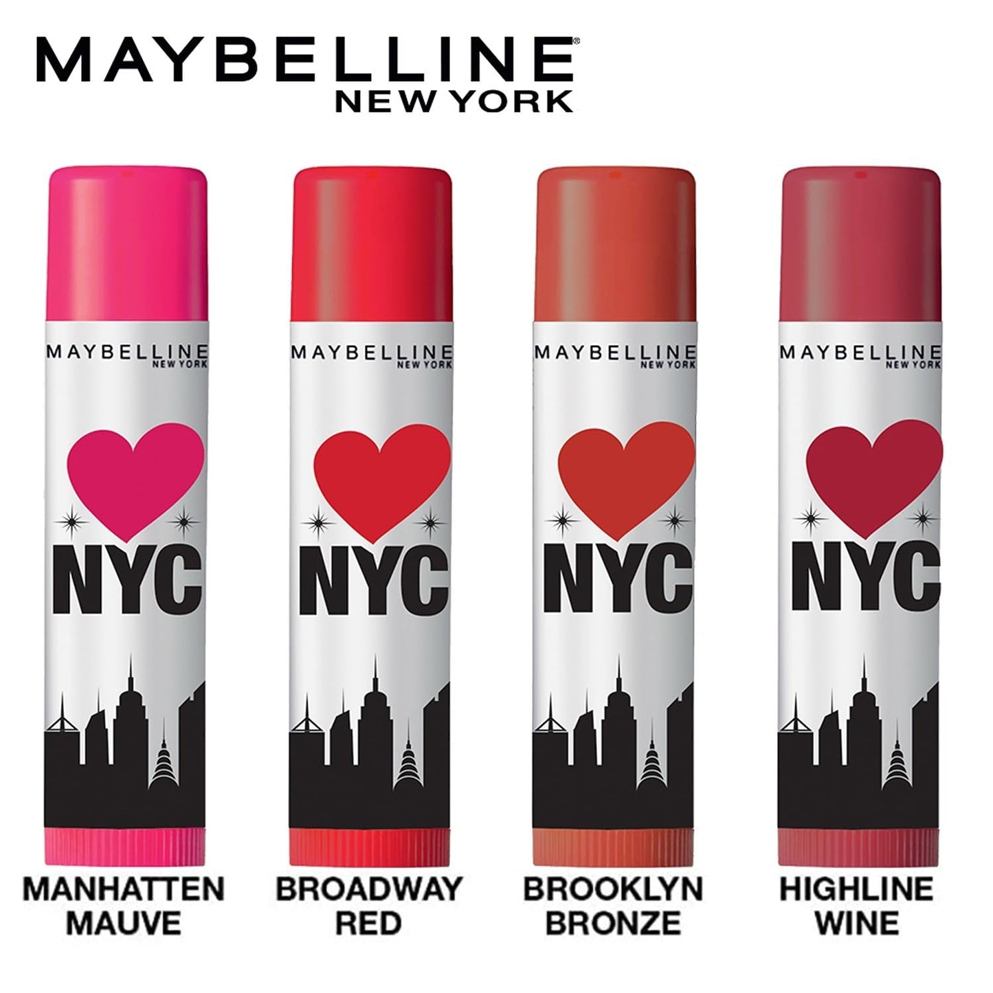Maybelline New York Baby Lips Loves NYC Lip Balm, Broadway Red | Color Lip Balm with SPF 11 Up To 24H Moisture