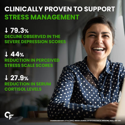 Carbamide Forte Ashwagandha KSM66 600mg - 60 Tablets I KSM 66 Ashwagandha Tablets for Men & Women | Supports Stress Management & Muscle Recovery