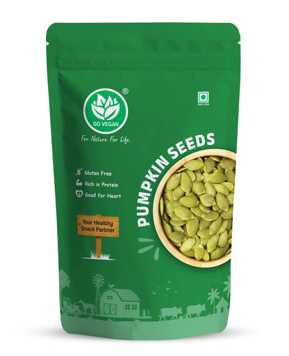 Go Vegan Pumpkin Seeds, 250g, Rich in Protein, Dietary Fibre, Magnesium & Phosphorus