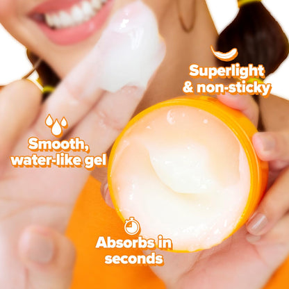 Aqualogica Glow+ Hydra Gel Moisturizer with Vitamin C & Papaya - 100 g|24-Hour Intense Hydration|Weightless Water-Like Gel Texture|Non Sticky & Quick Absorbing for Glowing Skin