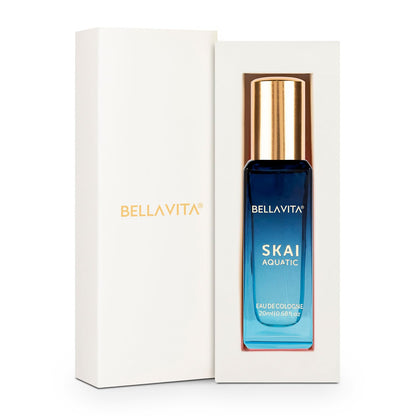 Bella Vita Luxury Skai Aquatic | Long Lasting Unisex EDC 20ml | with Bergamot, Lavender & Patchouli | Woody Premium Fragrance Perfume for Men & Women