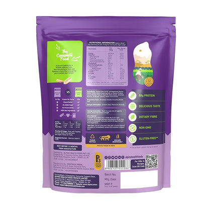 ALPINO 22% High Protein Super Oats Chocolate 400g – Rolled Oats, Natural Peanut Butter, Cocoa Powder, Nuts & Seeds – 22g Protein, Source of Dietary Fibre & Healthy Fats, No Added Sugar & Salt