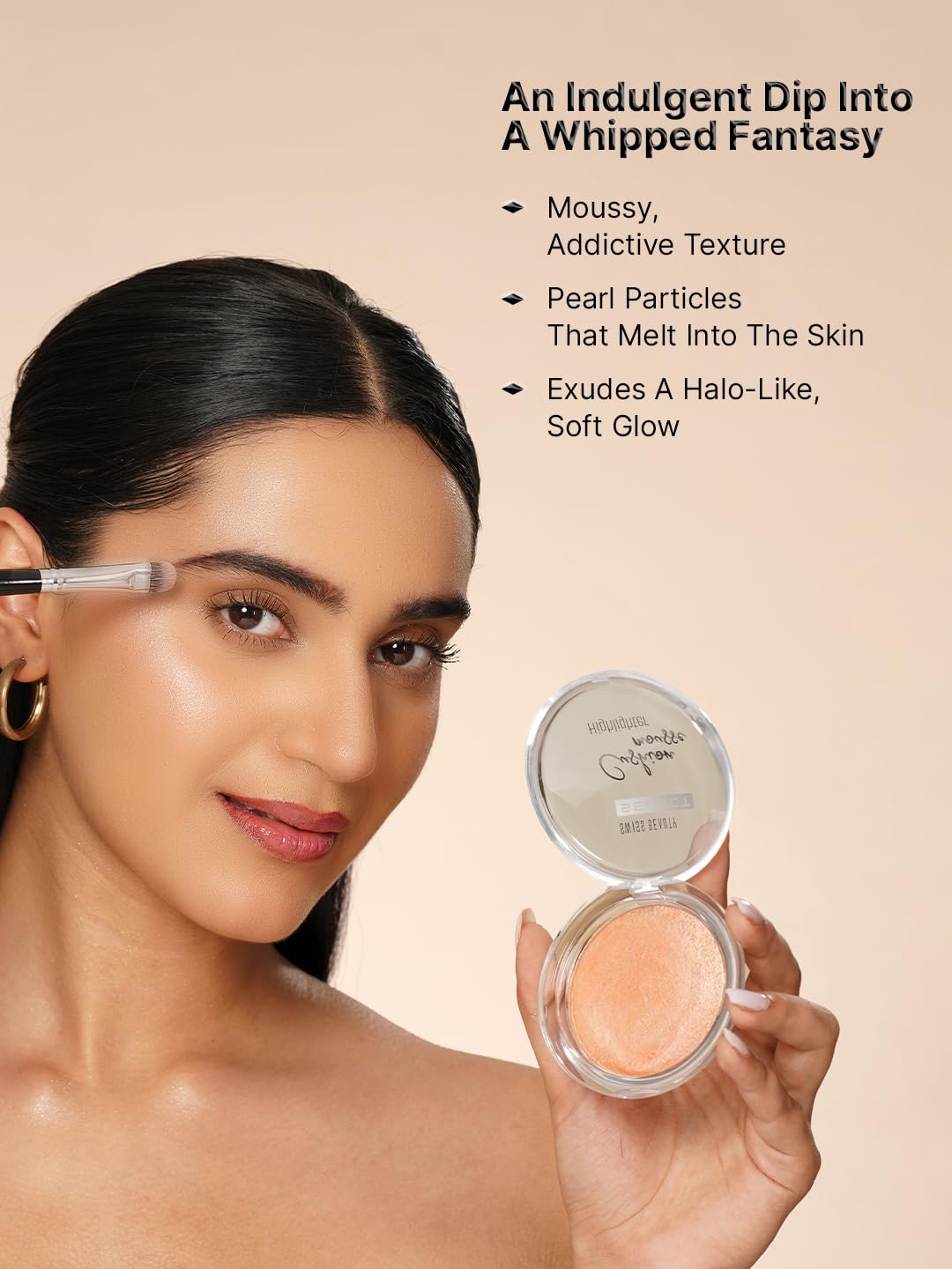 Swiss Beauty Select Cushion Mousse Highlighter| Lit-From-Within Finish | Glowy & Dewy Skin | Enriched With Nourishing Macadamia Oil | Four Gorgeous Shades | Shade-2. Pink Frost, 10g