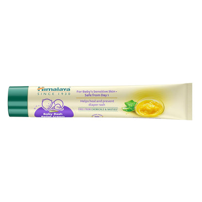 Himalaya Baby Rash Relief Cream with Pure Cow Ghee 20G | ph 5.5 | Aloe vera | Zinc Oxide | Safe for newborns | For baby's sensitive skin safe from day 1 | No Parabens | No Mineral Oil | No Synthetic color | Pediatrician evaluated