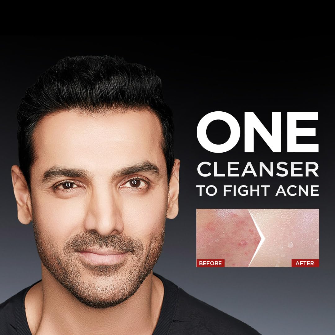 Garnier Men, Anti-Pimple Face Wash, Repairs Skin & Balances Oils, AcnoFight, 155 g