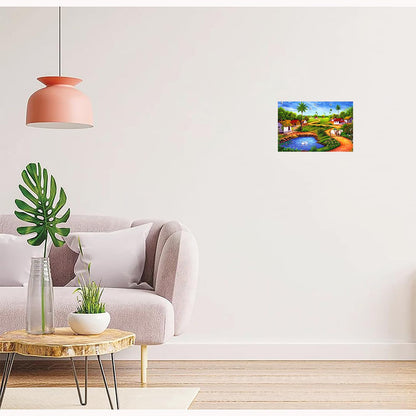 Natural Scenery Paintings for Living room, Natural Scenery Poster Big Size with Sparkle Coated Lamination - 3180 (Self Adhesive) 18x24 Inch