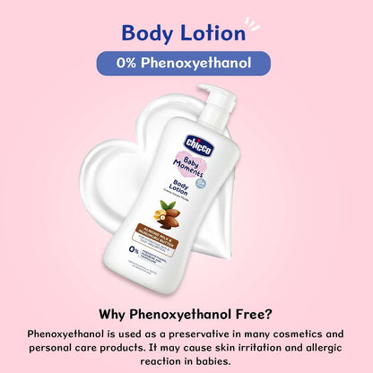 Chicco Baby Moments Body Lotion 200ml | Almond Milk & Murumuru Butter | Quick Absorb Formula with Natural Ingredients for Ultra Soft Skin | Dermatologically Tested | Parabens & Phenoxyethanol Free