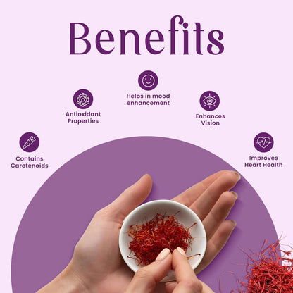 Herbal Max Original Kashmiri Kesar Saffron – 1gm | A+++ Grade Mongra Kesar | Pure & Natural Zafran Leaves | Ideal for Cooking, Sweets, Beverages & Personal Use