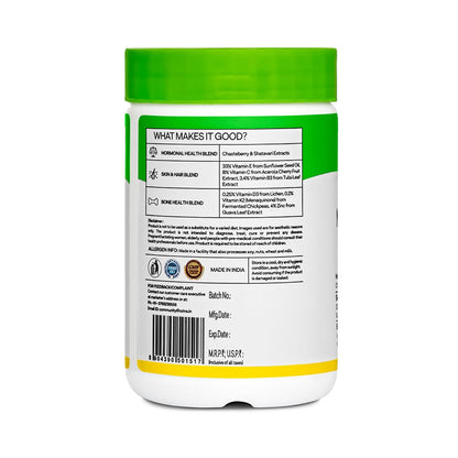 OZiva Plant Based Multivitamins for Women 35+| For Hormonal Health, Skin & Hair, Bone Health| With Chasteberry, Vitamin E & D3, 50 Vegetarian Capsules