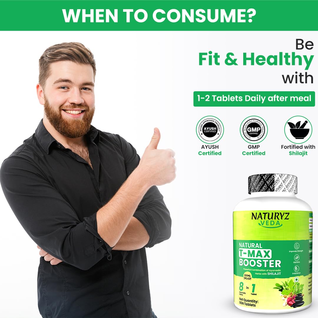 Man giving a thumbs up next to a supplement bottle with certification logos on a white background