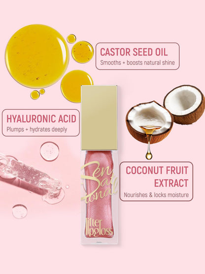 Daily Life Forever52 Sensational Lifter Lip Gloss | High-Shine, Hydrating & Non-Sticky | Infused with Hyaluronic Acid, Coconut Fruit Extract & Castor Seed Oil | Fuller, Smooth, Radiant Lips (Amber Melt 03, 7.5g)