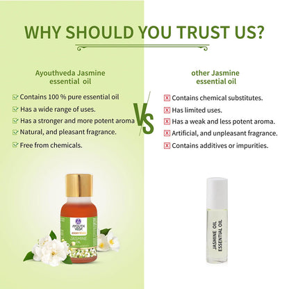 AYOUTHVEDA Jasmine essential oil | For Healthy Skin & Hair | Pure & Natural Aromatherapy oil