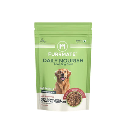 FURRMATE Veg Dry Dog Food, 26% Protein, Complete & Balanced Vegetarian Kibble, Suitable for All Breeds (200g)