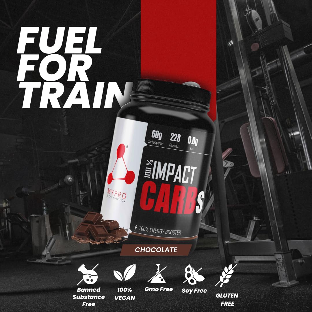 Mypro Sport Nutrition Carb Powder Supplement | 2X Faster Muscle Fuel | Pre Workout & Post Workout | Carbohydrate Powder for Recovery, Endurance, Gain Muscle Mass Chocolate Flavour (1000 Gm- 2.2LBS)