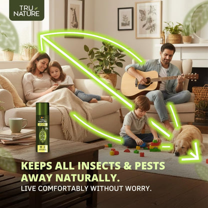 Tru Nature Herbal Multi-Insect Repellent Spray – 200 ML | Works on Bed Bugs, Ants, Termite,Ticks, Spider and Lizards | 100% Plant Based, Chemical Free | For Home, Office & Garden | No Kill, Only repel
