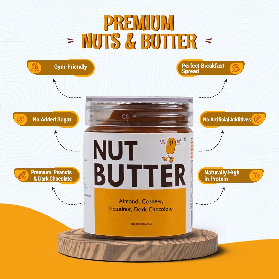 ANAVRIN Chocolate Nut Butter, 200g | High Protein Chocolate Spread | No Added Sugar | 100% Natural Nuts | Rich in Vitamin E, Magnesium & Potassium | Gluten-Free