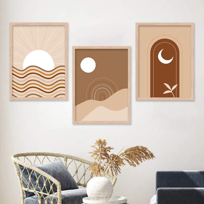 Painting for Wall Decoration - Modern Art Wall Decor Framed Painting for Living Room Bedroom - Framed Wall Posters/Paintings with Frame Set of 3 (Art 10, 10x13 inch)