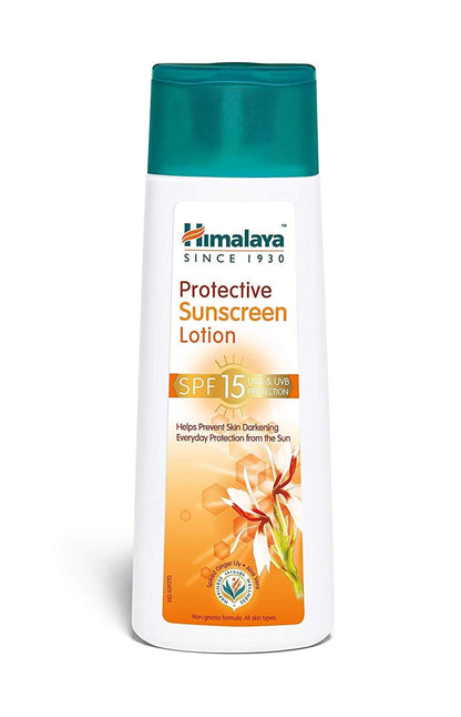 Himalaya Protective Sunscreen Lotion bottle on a white background