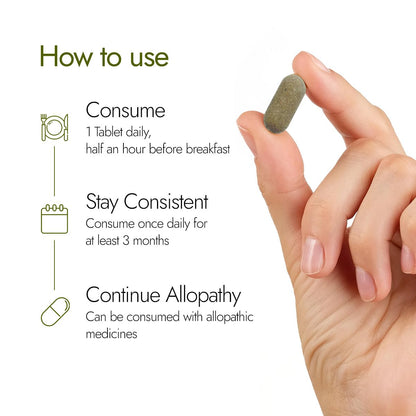 Dia Free 2X Tablets,30 Tablets | Single Dose Daily | Helps Manage Sugar Levels With Karela, Jamun, Gudmar & 3 More | 1 Month Pack