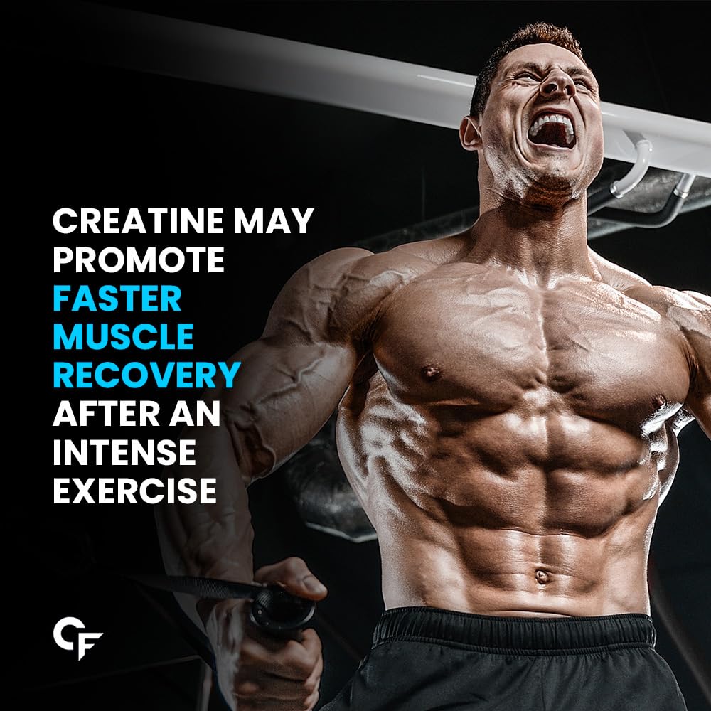 Carbamide Forte Monohydrate Creatine Powder Flavoured | Creatine Flavoured | Supplement for Lean Muscle Volumization, Strength & Energy - Blueberry - 62 Servings - 250 Grams
